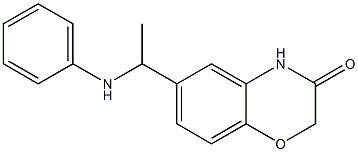 6-[1-(phenylamino)ethyl]-3,4-dihydro-2H-1,4-benzoxazin-3-one 结构式