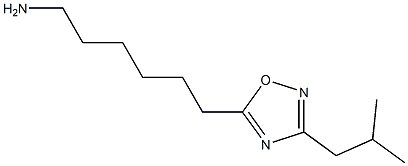6-[3-(2-methylpropyl)-1,2,4-oxadiazol-5-yl]hexan-1-amine 结构式