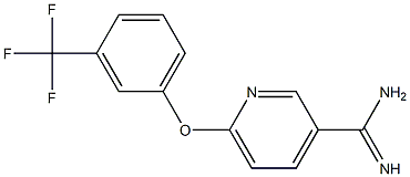 6-[3-(trifluoromethyl)phenoxy]pyridine-3-carboximidamide 结构式