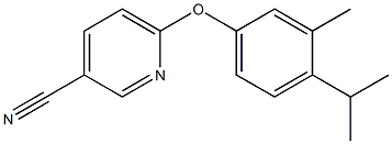 6-[3-methyl-4-(propan-2-yl)phenoxy]pyridine-3-carbonitrile 结构式