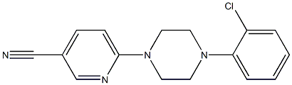 6-[4-(2-chlorophenyl)piperazin-1-yl]pyridine-3-carbonitrile 结构式