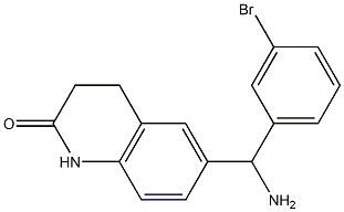 6-[amino(3-bromophenyl)methyl]-1,2,3,4-tetrahydroquinolin-2-one 结构式