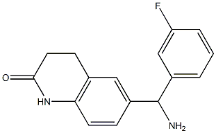6-[amino(3-fluorophenyl)methyl]-1,2,3,4-tetrahydroquinolin-2-one 结构式
