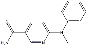 6-[methyl(phenyl)amino]pyridine-3-carbothioamide 结构式