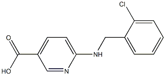 6-{[(2-chlorophenyl)methyl]amino}pyridine-3-carboxylic acid 结构式