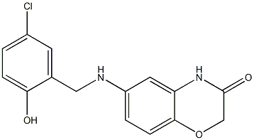 6-{[(5-chloro-2-hydroxyphenyl)methyl]amino}-3,4-dihydro-2H-1,4-benzoxazin-3-one 结构式