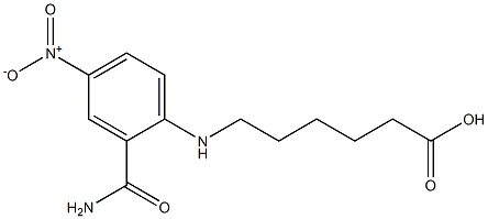 6-{[2-(aminocarbonyl)-4-nitrophenyl]amino}hexanoic acid 结构式