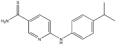 6-{[4-(propan-2-yl)phenyl]amino}pyridine-3-carbothioamide 结构式