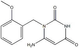 6-amino-1-[(2-methoxyphenyl)methyl]-1,2,3,4-tetrahydropyrimidine-2,4-dione 结构式