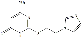 6-amino-2-{[2-(1H-imidazol-1-yl)ethyl]sulfanyl}-3,4-dihydropyrimidin-4-one 结构式