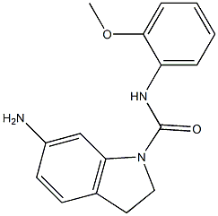 6-amino-N-(2-methoxyphenyl)-2,3-dihydro-1H-indole-1-carboxamide 结构式