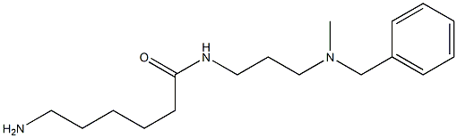 6-amino-N-{3-[benzyl(methyl)amino]propyl}hexanamide 结构式