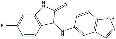 6-bromo-3-(1H-indol-5-ylamino)-2,3-dihydro-1H-indol-2-one 结构式