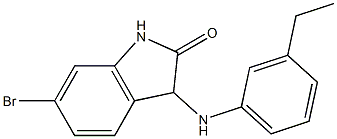 6-bromo-3-[(3-ethylphenyl)amino]-2,3-dihydro-1H-indol-2-one 结构式