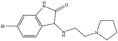 6-bromo-3-{[2-(pyrrolidin-1-yl)ethyl]amino}-2,3-dihydro-1H-indol-2-one 结构式