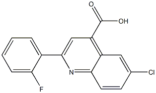 6-chloro-2-(2-fluorophenyl)quinoline-4-carboxylic acid 结构式