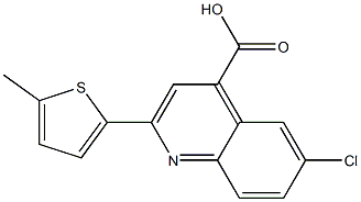 6-chloro-2-(5-methylthiophen-2-yl)quinoline-4-carboxylic acid 结构式