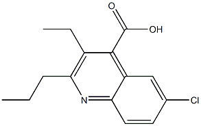 6-chloro-3-ethyl-2-propylquinoline-4-carboxylic acid 结构式