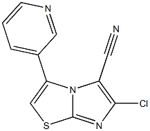 6-chloro-3-pyridin-3-ylimidazo[2,1-b][1,3]thiazole-5-carbonitrile 结构式