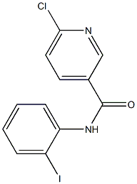 6-chloro-N-(2-iodophenyl)pyridine-3-carboxamide 结构式