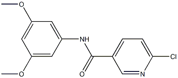 6-chloro-N-(3,5-dimethoxyphenyl)pyridine-3-carboxamide 结构式