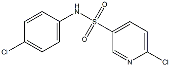 6-chloro-N-(4-chlorophenyl)pyridine-3-sulfonamide 结构式