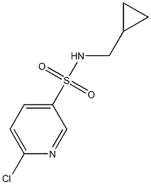 6-chloro-N-(cyclopropylmethyl)pyridine-3-sulfonamide 结构式