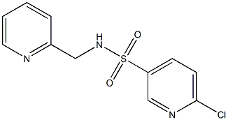 6-chloro-N-(pyridin-2-ylmethyl)pyridine-3-sulfonamide 结构式