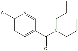 6-chloro-N,N-dipropylpyridine-3-carboxamide 结构式