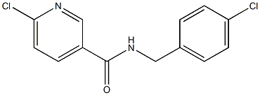 6-chloro-N-[(4-chlorophenyl)methyl]pyridine-3-carboxamide 结构式