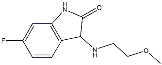 6-fluoro-3-[(2-methoxyethyl)amino]-2,3-dihydro-1H-indol-2-one 结构式