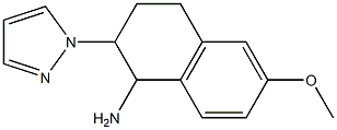 6-methoxy-2-(1H-pyrazol-1-yl)-1,2,3,4-tetrahydronaphthalen-1-amine 结构式