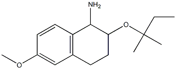 6-methoxy-2-[(2-methylbutan-2-yl)oxy]-1,2,3,4-tetrahydronaphthalen-1-amine 结构式