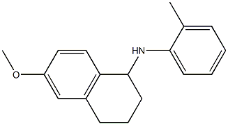 6-methoxy-N-(2-methylphenyl)-1,2,3,4-tetrahydronaphthalen-1-amine 结构式