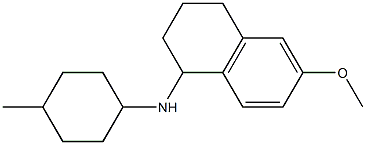 6-methoxy-N-(4-methylcyclohexyl)-1,2,3,4-tetrahydronaphthalen-1-amine 结构式