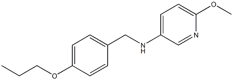 6-methoxy-N-[(4-propoxyphenyl)methyl]pyridin-3-amine 结构式