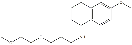 6-methoxy-N-[3-(2-methoxyethoxy)propyl]-1,2,3,4-tetrahydronaphthalen-1-amine 结构式