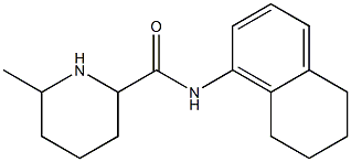 6-methyl-N-(5,6,7,8-tetrahydronaphthalen-1-yl)piperidine-2-carboxamide 结构式