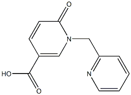 6-oxo-1-(pyridin-2-ylmethyl)-1,6-dihydropyridine-3-carboxylic acid 结构式