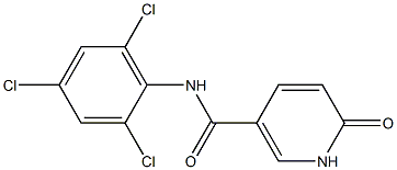 6-oxo-N-(2,4,6-trichlorophenyl)-1,6-dihydropyridine-3-carboxamide 结构式