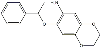 7-(1-phenylethoxy)-2,3-dihydro-1,4-benzodioxin-6-amine 结构式