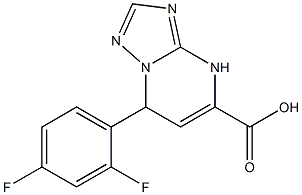 7-(2,4-difluorophenyl)-4,7-dihydro[1,2,4]triazolo[1,5-a]pyrimidine-5-carboxylic acid 结构式