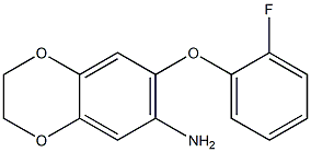 7-(2-fluorophenoxy)-2,3-dihydro-1,4-benzodioxin-6-amine 结构式