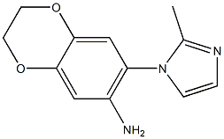 7-(2-methyl-1H-imidazol-1-yl)-2,3-dihydro-1,4-benzodioxin-6-amine 结构式