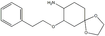 7-(2-phenylethoxy)-1,4-dioxaspiro[4.5]decan-8-amine 结构式