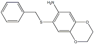7-(benzylsulfanyl)-2,3-dihydro-1,4-benzodioxin-6-amine 结构式