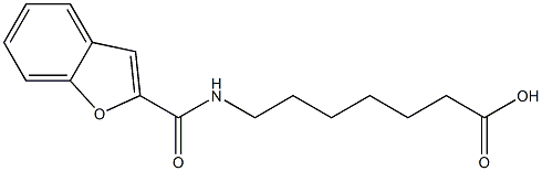 7-[(1-benzofuran-2-ylcarbonyl)amino]heptanoic acid 结构式