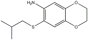 7-[(2-methylpropyl)sulfanyl]-2,3-dihydro-1,4-benzodioxin-6-amine 结构式