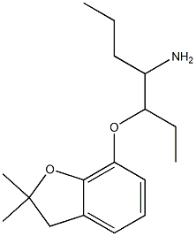 7-[(4-aminoheptan-3-yl)oxy]-2,2-dimethyl-2,3-dihydro-1-benzofuran 结构式