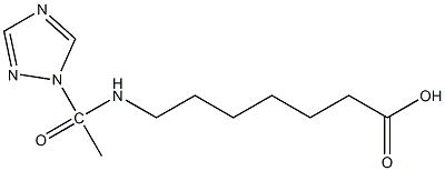 7-[1-(1H-1,2,4-triazol-1-yl)acetamido]heptanoic acid 结构式